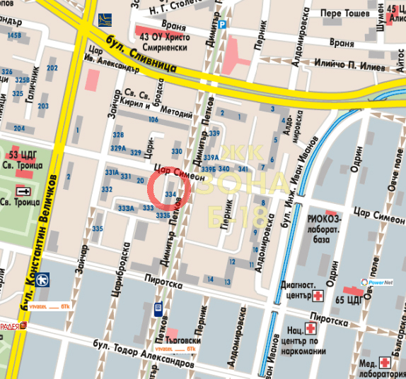 Карта с адреса на Мивеки Травел